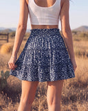 Women's Summer Flowy Ruffle Mini Skorts with Built-in Shorts & Pockets
