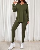 2026 Conjunto Informal de Descanso Camisas Extragrandes Leggings a Juego