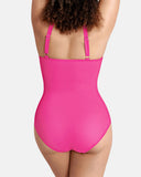 Traje de baño de una pieza con control de abdomen y escote en V profundo