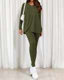 2026 Conjunto Informal de Descanso Camisas Extragrandes Leggings a Juego