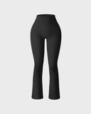 Ribbed Seamless High-Waist Flare Leggings