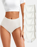 Seamless High Waist No Show Silky Briefs 5-Pack