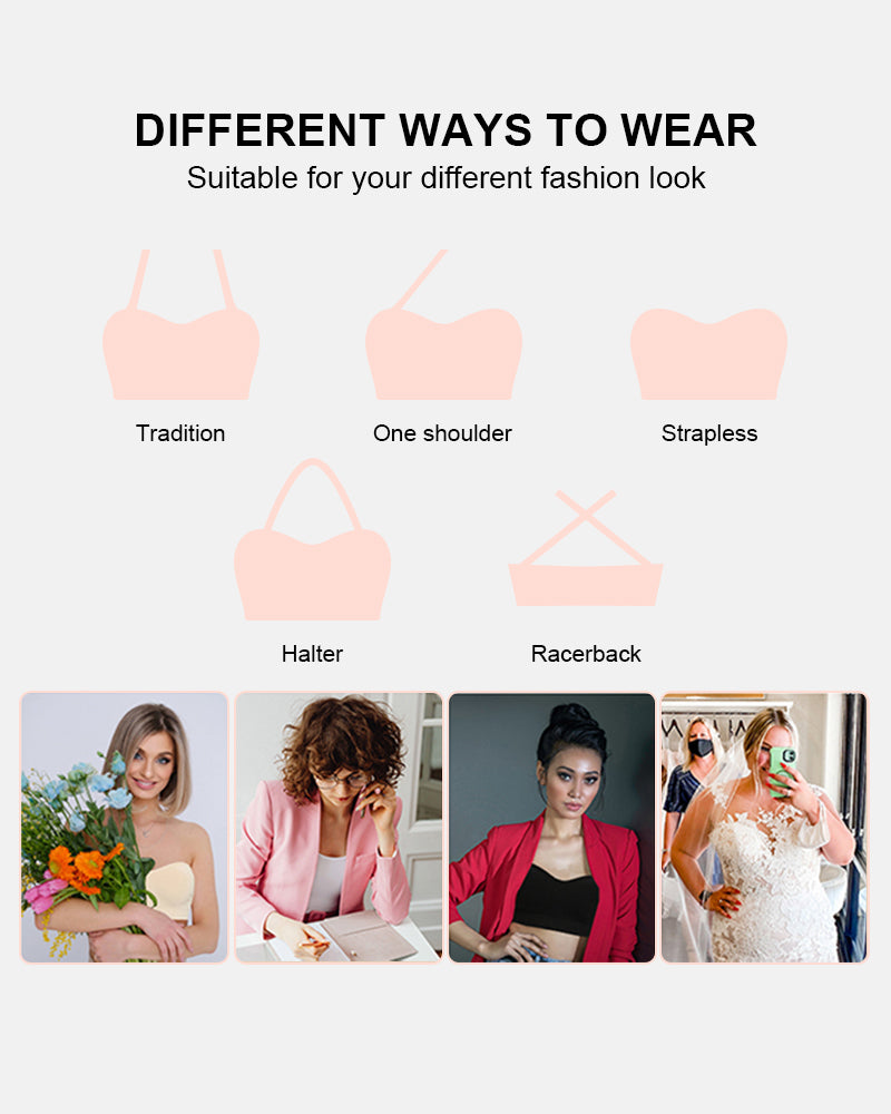 Non-Slip Seamless Wirefree Strapless Bandeau Bra