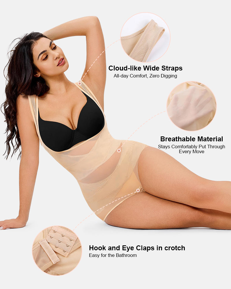 SuperPower Mesh Tummy Control Seamless Bodysuit