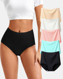 Seamless High Waist No Show Silky Briefs 5-Pack