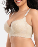 Lace Full Back Support Bra Shape Plus Size Adjustable Straps