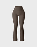 Ribbed Seamless High-Waist Flare Leggings
