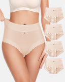 High-Waisted Luxe Ice Silk Briefs 4-Pack