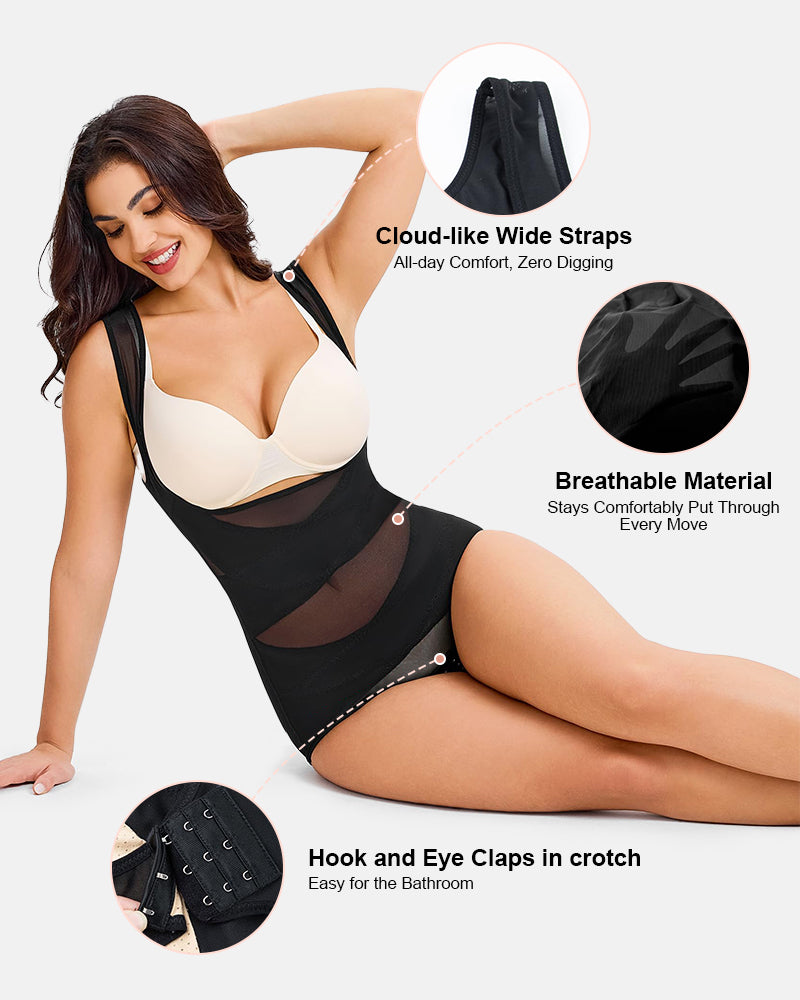 SuperPower Mesh Tummy Control Seamless Bodysuit