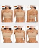 Sujetador Bandeau de Mujer Antideslizante Sin Costuras Inalámbrico Push Up