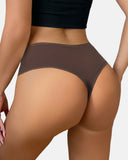 Tangas sin costura de cintura alta con control de abdomen para mujer