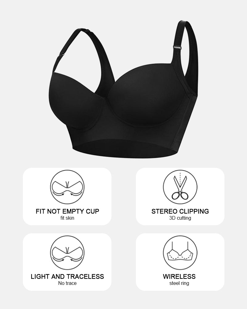 Lace Full Back Support Bra Shape Plus Size Adjustable Straps