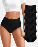 Seamless High Waist No Show Silky Briefs 5-Pack