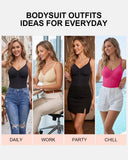 Seamless Zip-Up Bodysuit with Bonded Panel for Tummy Control