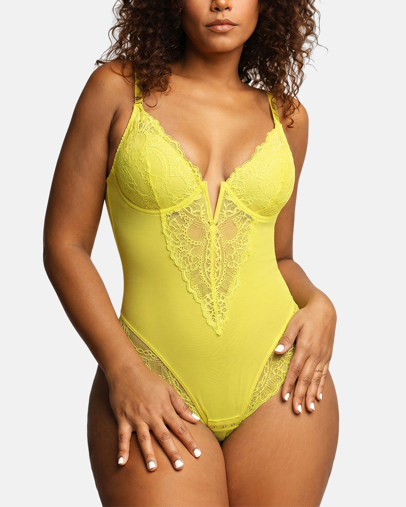 Built-In Shapewear Lace Bodysuit Or Jumpsuit Or Dress
