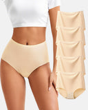 Seamless High Waist No Show Silky Briefs 5-Pack