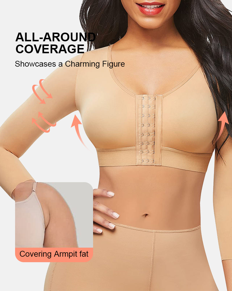 Slimming Arm Compression Top with Chest Support and Back Posture Correction