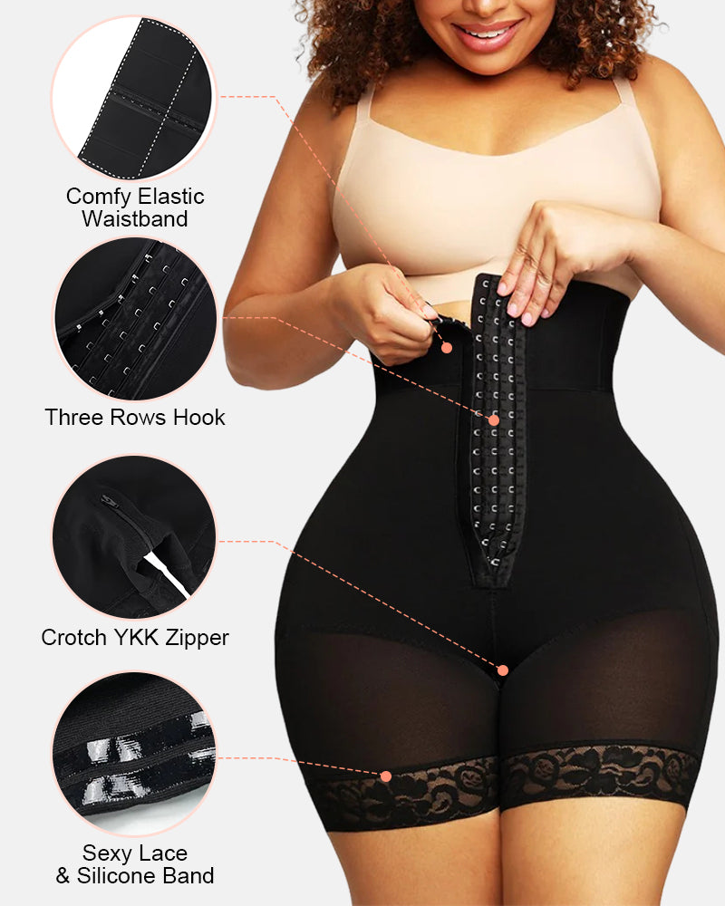 Double-Layer Tummy Control BBL High Waist Girdle Shorts