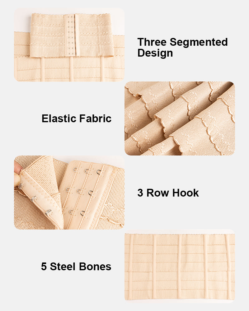 Adjustable 3-sectional Waist Cincher Belt for Tummy Support and Recovery