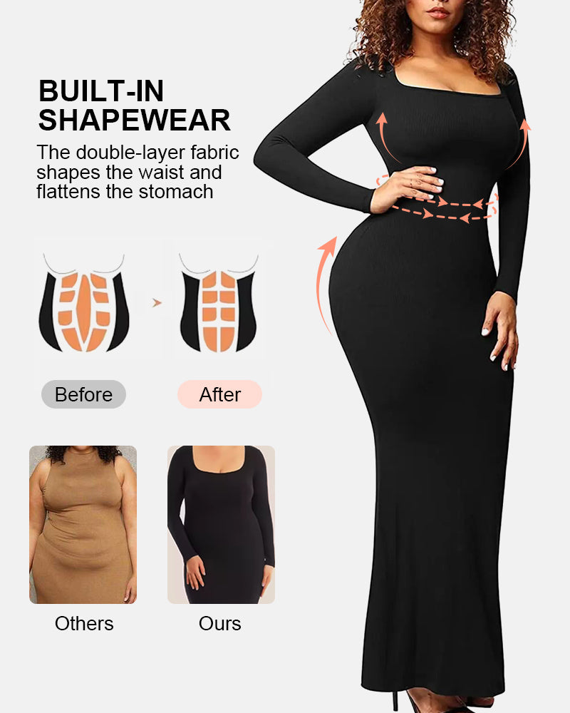 All-in-One Shapewear Dress with Built-In Bra