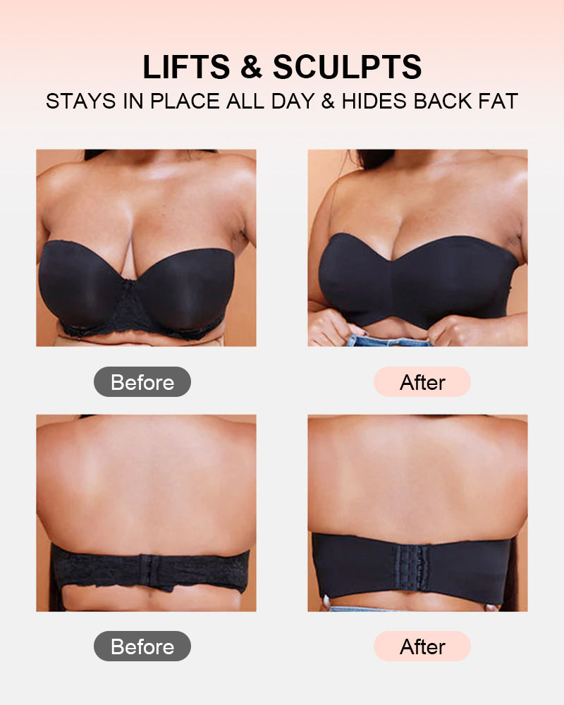Full Support Non-Slip Convertible Bandeau Bra