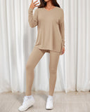 2026 Conjunto Informal de Descanso Camisas Extragrandes Leggings a Juego