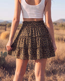 Women's Summer Flowy Ruffle Mini Skorts with Built-in Shorts & Pockets
