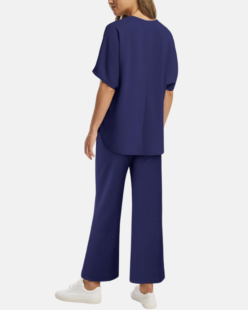 Conjunto de Salón Relax AERIA™ – Edición Pantalones de Pierna Ancha