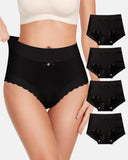 High-Waisted Luxe Ice Silk Briefs 4-Pack