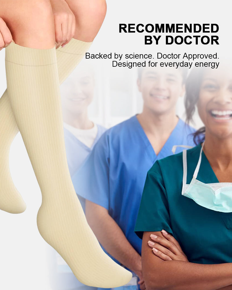 6-Pair Compression Socks — All-Day Support for Work, Running & Recovery