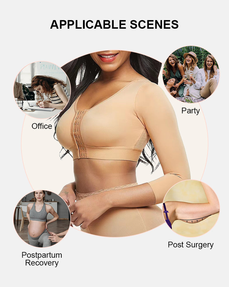 Slimming Arm Compression Top with Chest Support and Back Posture Correction
