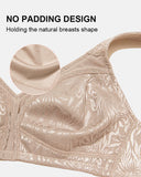 Women's Full Coverage Non Padded Wireless Bra Plus Size Minimizer Bras