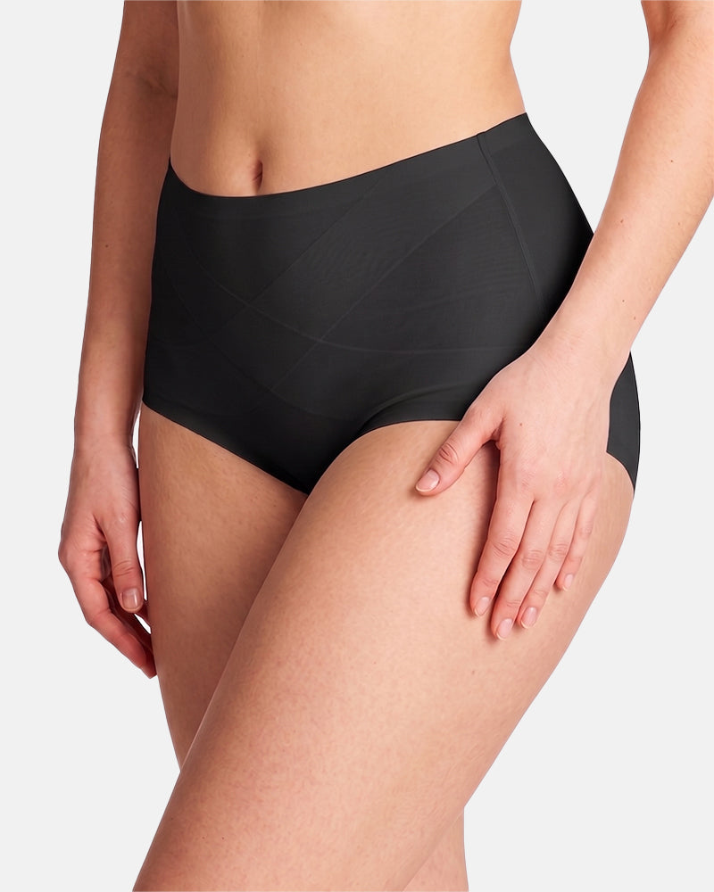 Braguitas de control de abdomen de cintura alta sin costuras de seda helada