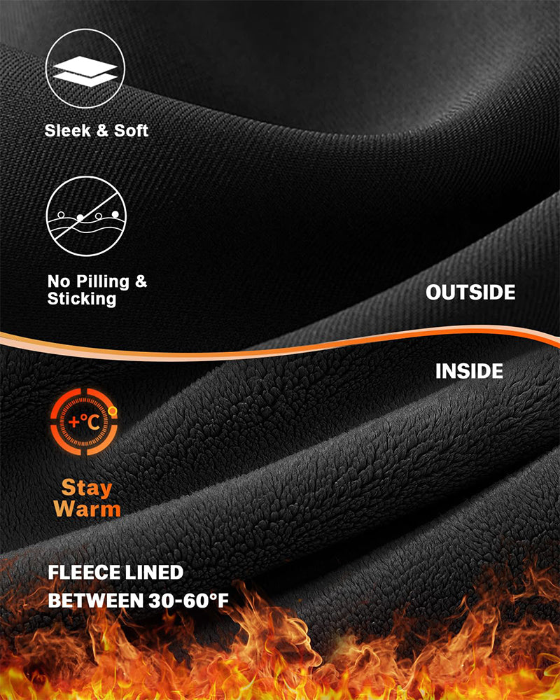 Winter Essentials High-Waisted Fleece Leggings with Pockets