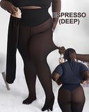 Slim-Fit Fleece Tights with Tummy Control Waistband