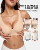 Seamless Deep V Push-Up Wireless Bra