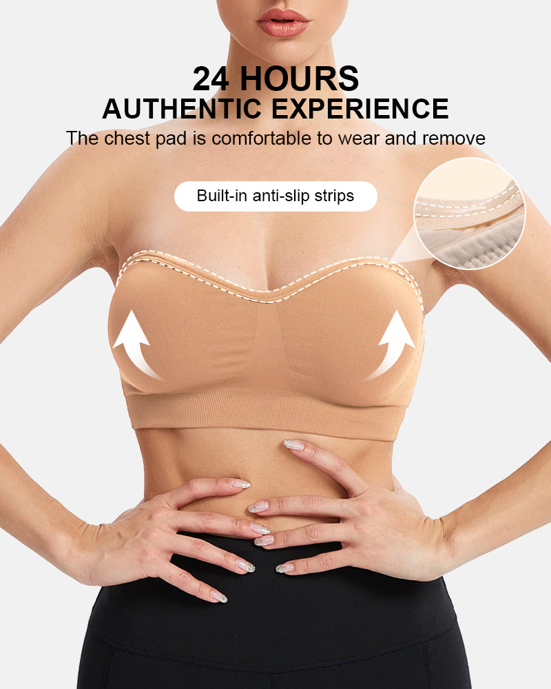Non-Slip Seamless Wirefree Strapless Bandeau Bra