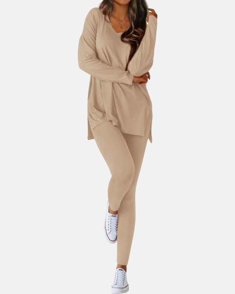 2026 Conjunto Informal de Descanso Camisas Extragrandes Leggings a Juego