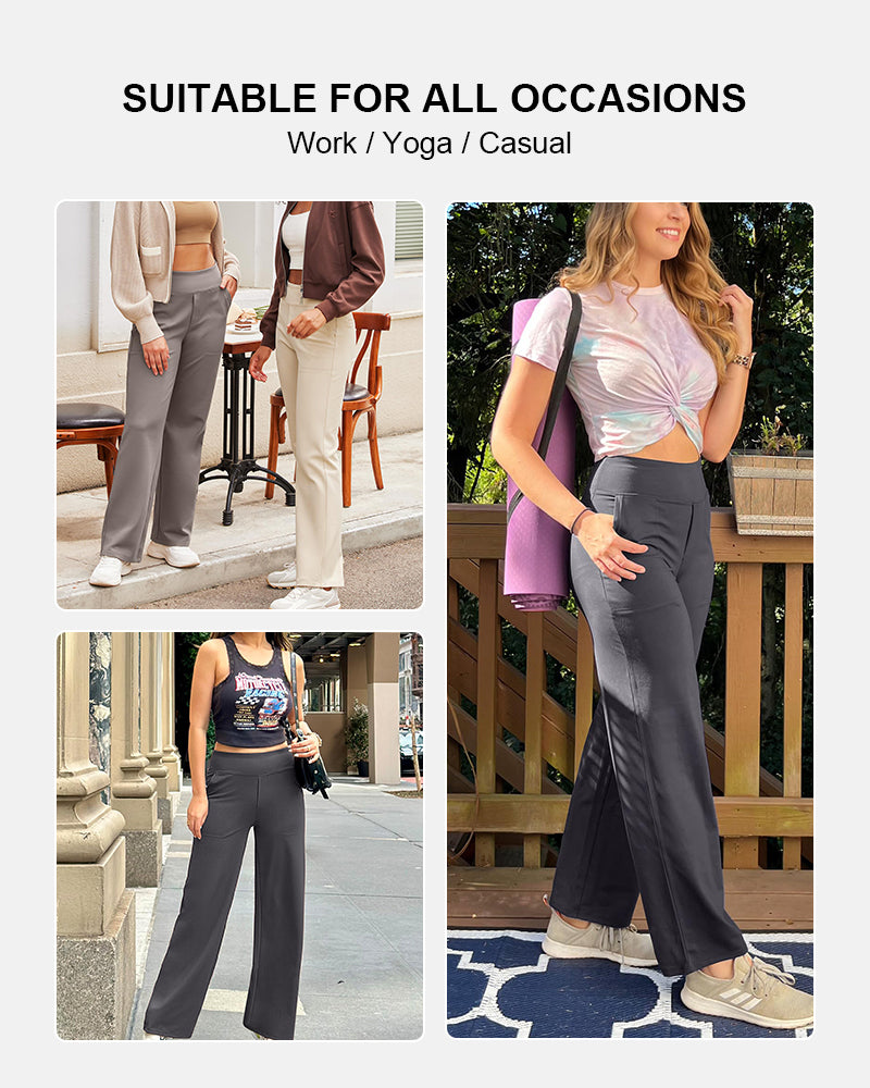 Women's Slimming High-Waist Wide Leg Pants