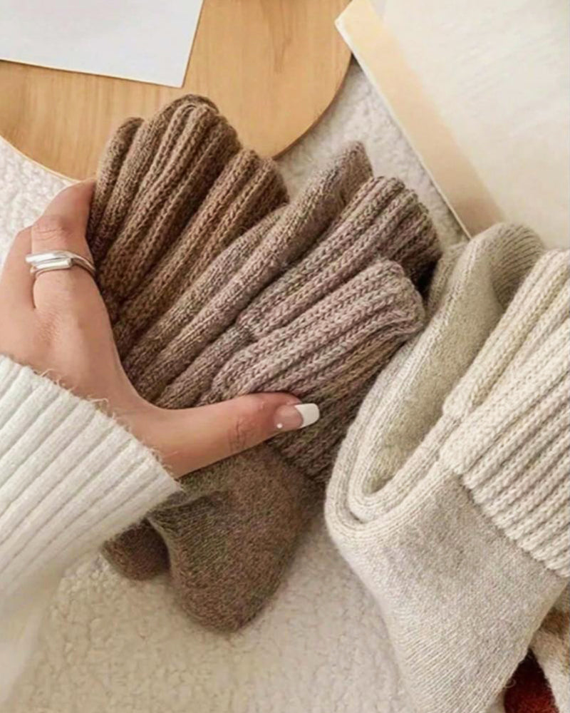 Boot Socks for Women - Thick Winter Knit Warm Socks(5 Pairs)