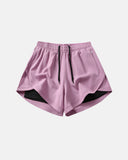 Pantalones cortos casuales de verano de dos piezas simuladas deportivos