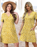Vestido midi con cuello en V, suave como la mantequilla, favorecedor y con bolsillos
