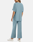 Conjunto de Salón Relax AERIA™ – Edición Pantalones de Pierna Ancha