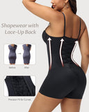 Sexy Back Lace-up Thong Seamless Corset Bodysuit