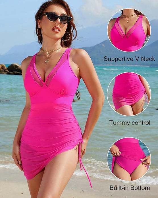 Slimming Mesh Sheer Sarong Wraps Bathing Suit