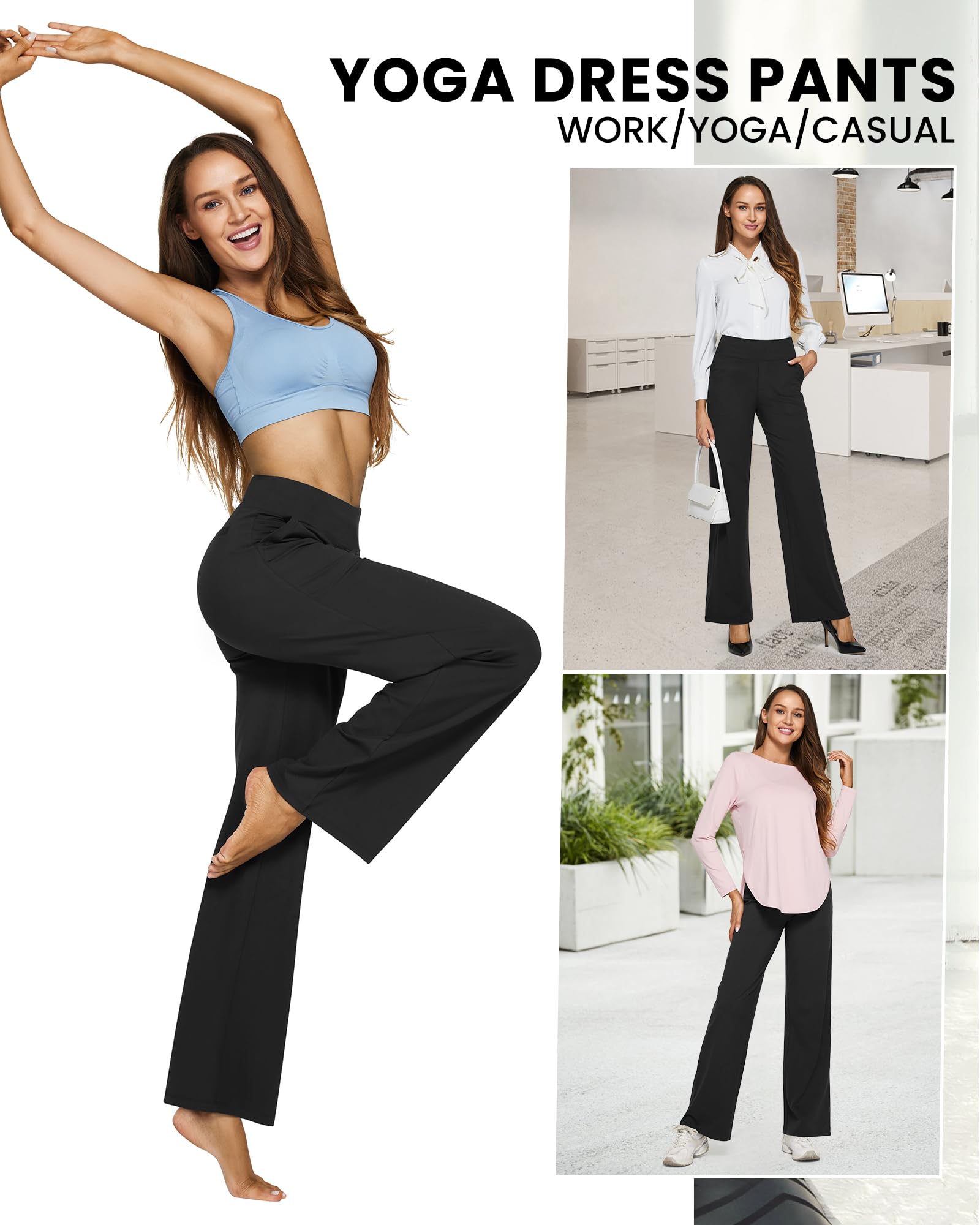 Women's Slimming High-Waist Wide Leg Pants