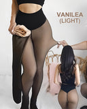 Slim-Fit Fleece Tights with Tummy Control Waistband