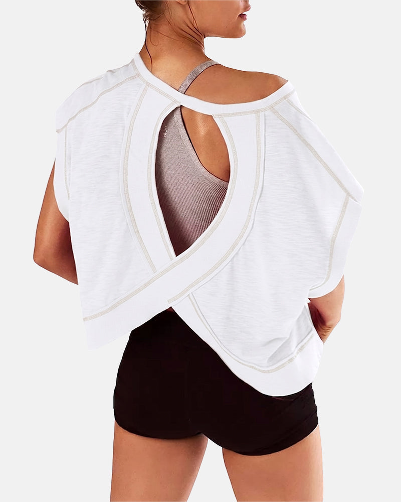Camisetas sin mangas con tirantes finos, bordado troquelado y cuello redondo