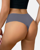 Tangas sin costura de cintura alta con control de abdomen para mujer