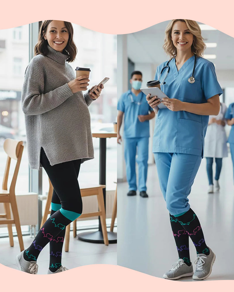 6-Pair Compression Socks — All-Day Support for Work, Running & Recovery